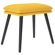 Vidaxl Stolček za noge gorčično rumen 45x29,5x35 cm blago