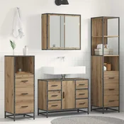 vidaXL vidaXL Komplet pohištva za kopalnico s predalom 3 pcs artisan hrast, (5000092971)
