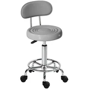 Homestar Vrtljiv stol nastavljiv stol z naslonom za hrbet 32x40x70 cm siv