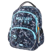 Play Ranac za dečake Military code Etron, Anatomski, 38 x 30 x 20 cm, Sivi