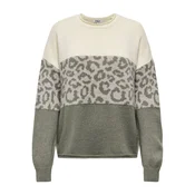 ONLY Pulover ONLJADE barva blata/svetlo siva/bela