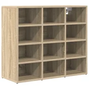 Vidaxl omara za čevlje Sonoma hrast 77,5 x 30 x 67 cm Konstruiran les