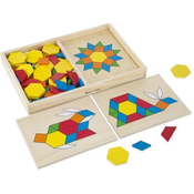 Drveni mozaik s predlošcima Melissa & Doug – Geometrijske figure