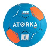 Rukometna lopta H100 Soft veličina 1 za djecu plavo-narančasta