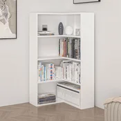 Hanah Home polica za knjige Adel 3 Shelf Corner, 60×60 cm, bela