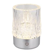 Globo 21044S - LED namizna svetilka LIZZY z dotiknim zatemnjevanjem LED/1W/5V 3000K 1200 mAh srebrna