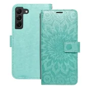 OEM Torbica MEZZO Book za SAMSUNG S22, mandala, zelena