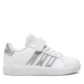 Adidas Patike za devojcice Grand Court 2.0 EL C, IH5532, Belo-srebrne