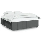 Vidaxl Posteljni okvir brez vzmetnice temno siv 180x200 cm tkanina