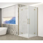 TRINITY GOLD MATT kvadratni zaslon 900x900mm, kotni, mat steklo - 90x90 cm - Gelco - TRINITY - 36 - Kvadrat z vogalnim vhodom - 900 - 2000 - 900 - 8 - 14