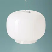 Foscarini Chouchin Bianco 1 viseča svetilka E27 LED - Kuhinja - Dizajn - opal, bela - Steklo