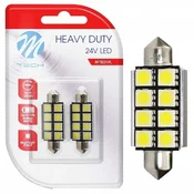 M-Tech WYCOFAC 2x žarnica C5W 41mm LED 24V 8xSMD5050 canbus bela