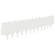 Vidaxl Robovi trave 10 szt. 103 x 25 cm Jeklo Bela