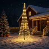 LED božično drevesce EKENAS 500 cm 550 LED Toplo bela elezo