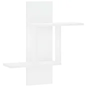 vidaXL Stenska polica Bela 59 x 17 x 63 cm Inženirski les