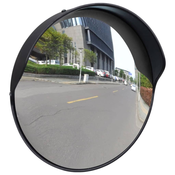VIDAXL zunanje konveksno prometno ogledalo (PC plastika, 30cm), črno