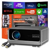 Zenwire Zenwire PrimeView G60 pametni projektor Full HD 1080p, podpora 4K, Android/Google TV 14, WiFi 6, BT 5.2, 1300 ANSI, (5000193568)
