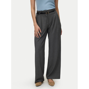 Vero Moda Hlače iz tkanine Tahia 10340300 Siva Wide Leg