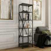 Hanah Home Polica za knjige Suadiye, 50x180x30 cm, Antracit