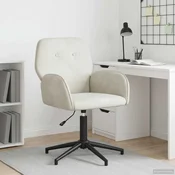 vidaXL vidaXL vrtljiva pisarniška stol 54 x 55 x 90 cm Krem Žamet, (5000302365)