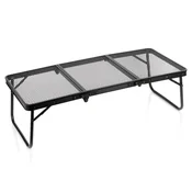 Northix Zložljiva aluminijasta kamping miza, črna, 90x40x26,5 cm
