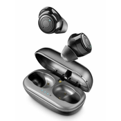 true wireless, Bluetooth® putničke in ear stereo-headset Cellularline BTPETITTWSK u ušima slušalice s mikrofonom crna