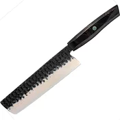 Damaskus kuhinjski nož Zankoku - Nakiri / Črna / Rjava KP37582