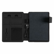 POWER NOTE Portfolio sa notesom A5 i pomocnom baterijom, 5.000 mAh Crno-antracit