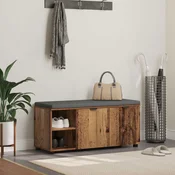 vidaXL Haldna klop z blazino Enobarvno Star les 100 x 38 x 46 cm