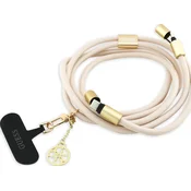Guess Crossbody trak 4G Charm z USB-C/USB-C polnilnim kablom bež