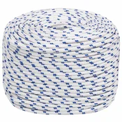 vidaXL Večnamenska uporabna vrv 8 mm 50 m Bela in modra PP