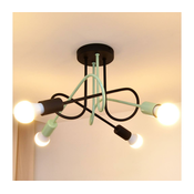 Nadgradni luster OXFORD 4xE27/15W/230V crna/zelena