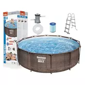 Montažni bazen Bestway Steel Pro Max s ratanom 366*100 cm