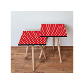 Hanah Home Sklapajuci Stocic 2 Komada 2SHP337 - Crveno