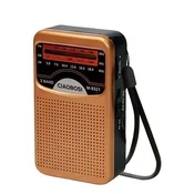 AVIZAR Prenosni radiosprejemnik 3 pasov FM/AM/SW, visoka natančnost in kompakten, Rjava, (5000250503)