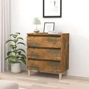 Komoda boja dimljenog hrasta 60 x 35 x 69 cm konstruirano drvo