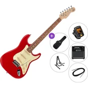 PSD Guitars STC-100 SET Red Električna kitara