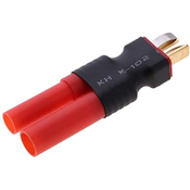 HXT 4 mm na T-priključek, moški adapter | Za LiPo baterije | RC priključek, rumena barva