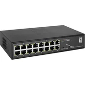 LevelOne Hilbert 10” 16-portni Gigabitni Smart Lite stikalnik