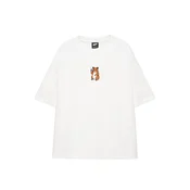Pull&Bear Majica oker / črna / bela