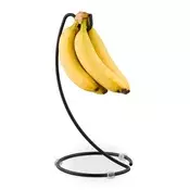 Northix Črno držalo za banane, viseči dizajn, gumijasta podlaga, elegantno za kuhinjo