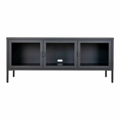 Črna kovinska TV omarica 130x55 cm Brisbane – House Nordic