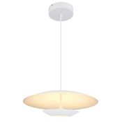 Viseca lampa bela, LED
