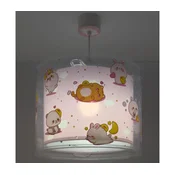 Dalber 41762S - Djecji luster KAWAII FRIENDS 1xE27/15W/230V ružicasti