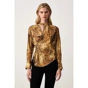 AllSaints bluza na preklop ženska viskozna ZELLIE