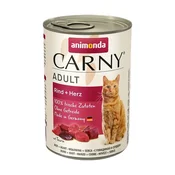 slomart ANIMONDA Carny Adult Govedina in srčki - mokra hrana za mačke - 400g