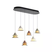 Viseča svetilka večbarvna vklj. LED zatemnilna 6-luči Easylift - Witch