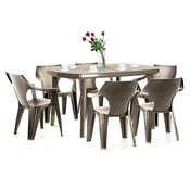 Elte 6+1 set vrtnega pohištva cappuccino