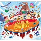 Hasen rasen mit dem Boot