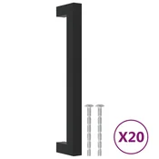Rucke za ormaric 20 kom crne 160 mm od nehrdajuceg celika